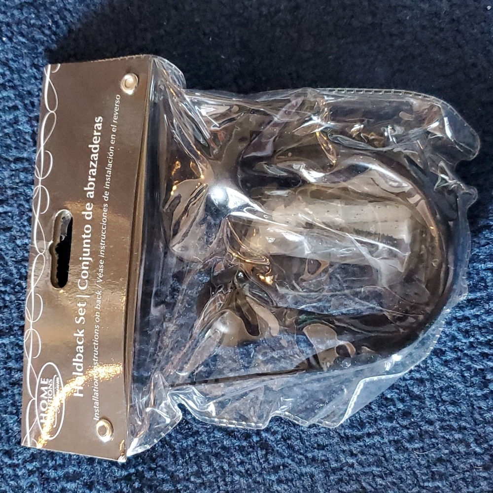 Black home solutions curtain hold back set
